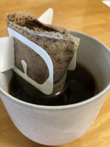簡易ドリップ式のコーヒー