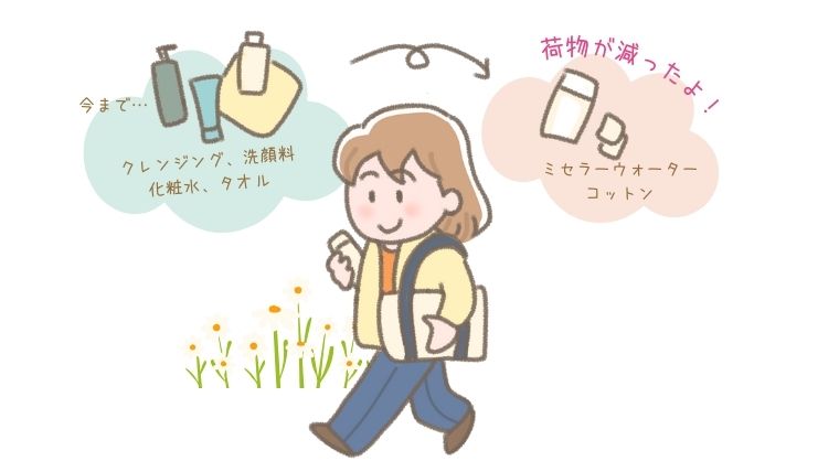 荷物が減った　イメージイラスト