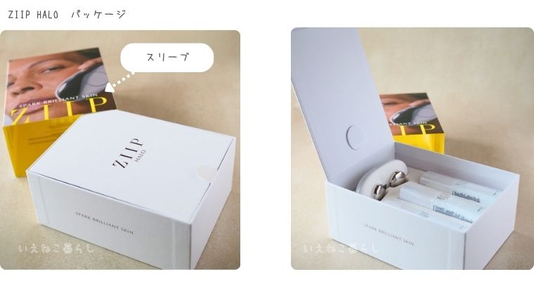 「ZIIP HALO」パッケージ 中の箱