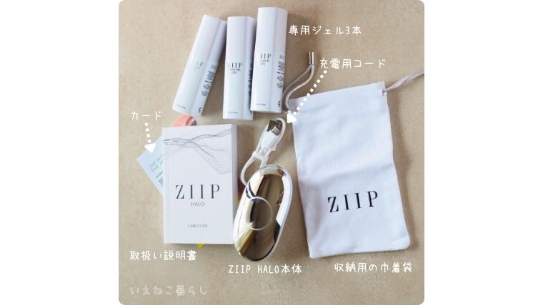 「ZIIP HALO」箱の中身